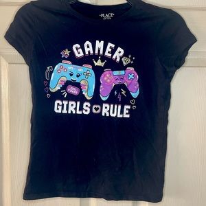 Children’s Place Girls 10/12 Gamer Girl Shirt